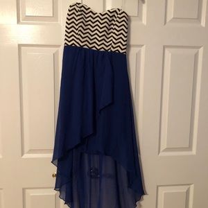 Chevron High Low Dress